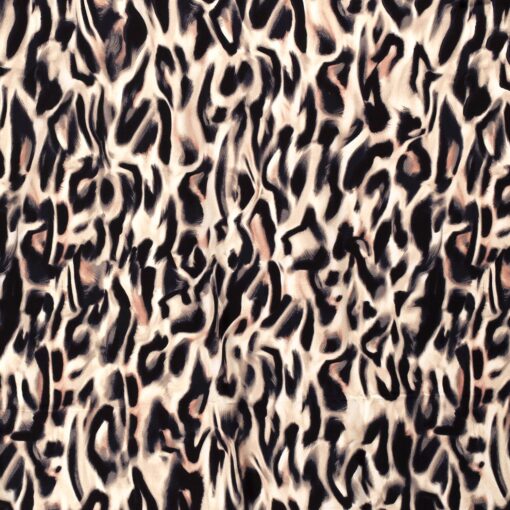 Viscose Panthère flou beige