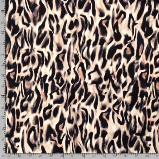 Viscose Panthère flou beige