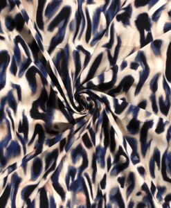 Viscose Panthére flou bleu