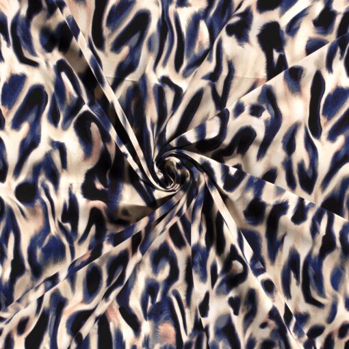 Viscose Panthére flou bleu