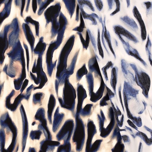 Viscose Panthére flou bleu