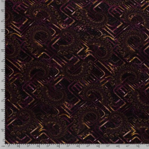 Viscose polyester mandala violet