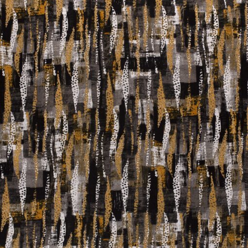 Viscose polyester wave ocre