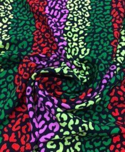 Viscose printemps leopard multicolors