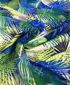 Viscose tropicale ton bleu