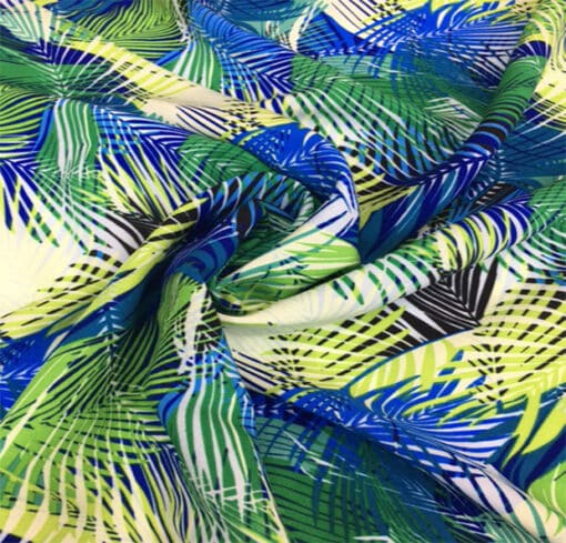 Viscose tropicale ton bleu