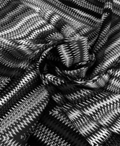Viscose zigzag noir et blanc