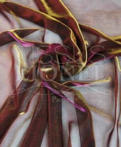 voile lurex changeante fushia et or